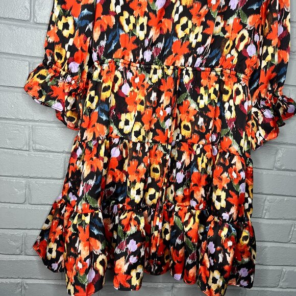 Entro Ruffle Floral Dress Size Large - Picture 7 of 16